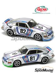 Porsche 911 Carrera RSR Martini International Racing Team - 6 Hours  Vallelunga 1973. Car scale model kit in 1/43 scale manufactured by Arena  Modelli (